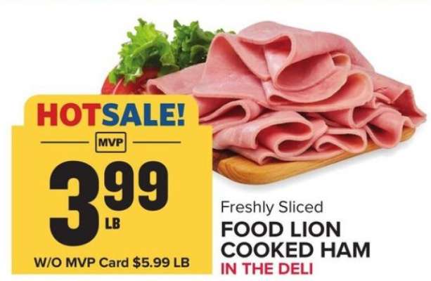FOOD LION COOKED HAM