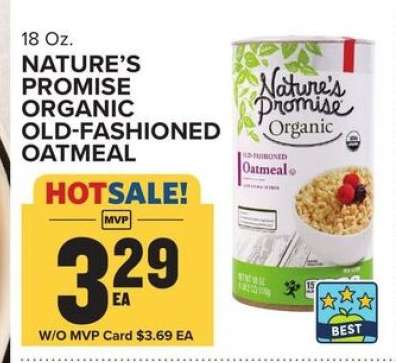 Nature's Promise Organic Old-Fashioned Oatmeal