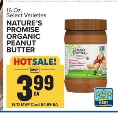 Nature's Promise Organic Peanut Butter