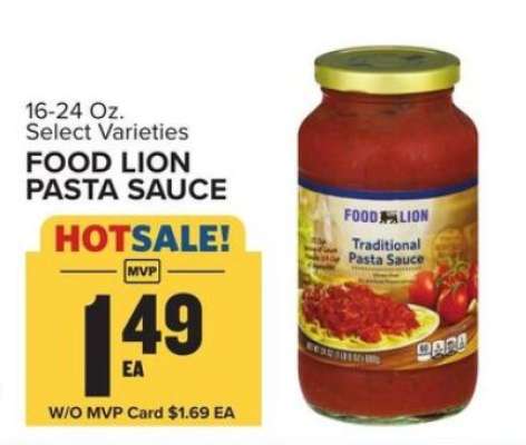 Food Lion Pasta Sauce