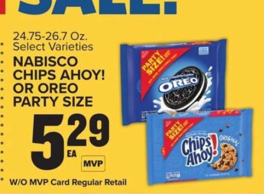 Nabisco Chips Ahoy! or Oreo Party Size