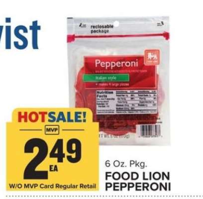 Food Lion Pepperoni