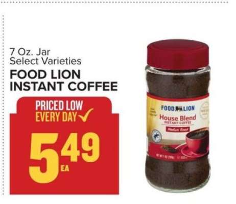 FOOD LION INSTANT COFFEE