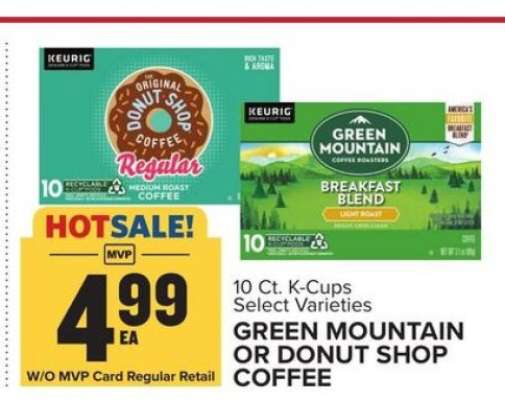 Green Mountain or Donut Shop Coffee
