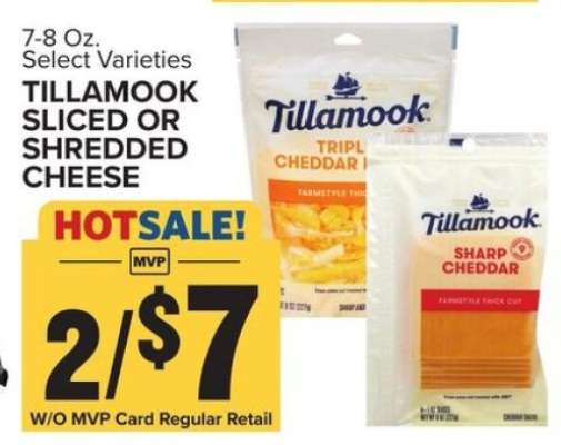 Tillamook Sliced or Shredded Cheese