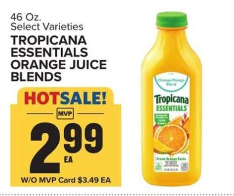 Tropicana Essentials Orange Juice Blends