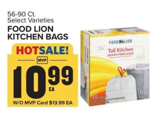 FOOD LION KITCHEN BAGS