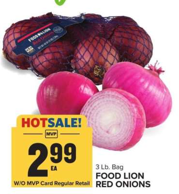 FOOD LION RED ONIONS