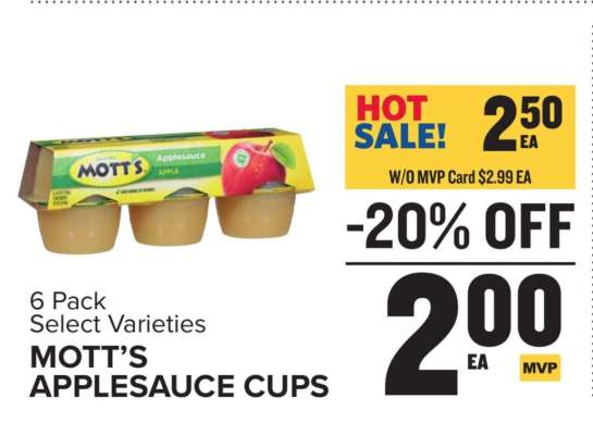 Mott's Applesauce Cups