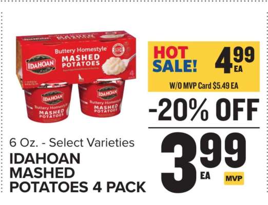 Idahoan Mashed Potatoes 4 Pack