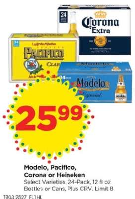 Modelo, Pacifico, Corona or Heineken
