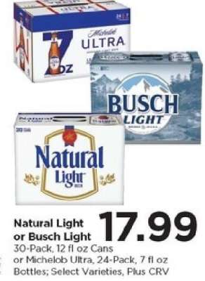 Natural Light or Busch Light