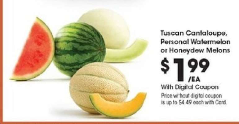 Tuscan Cantaloupe, Personal Watermelon or Honeydew Melons