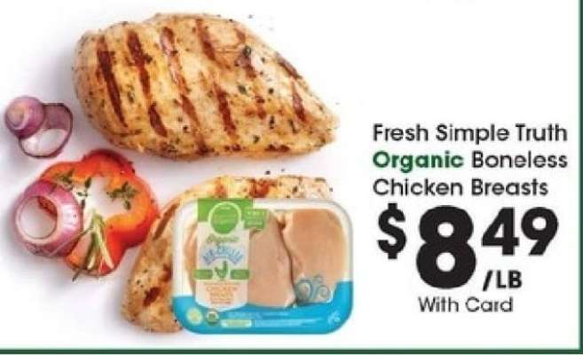 Fresh Simple Truth Organic Boneless Chicken Breasts