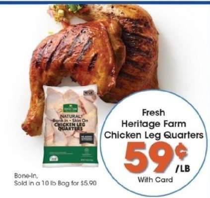 Fresh Heritage Farm Chicken Leg Quarters