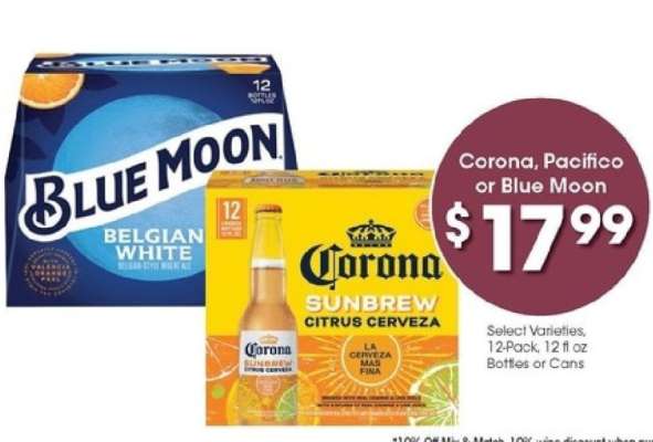 Corona, Pacifico or Blue Moon