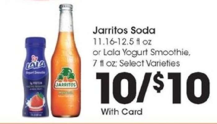 Jarritos Soda or Lala Yogurt Smoothie