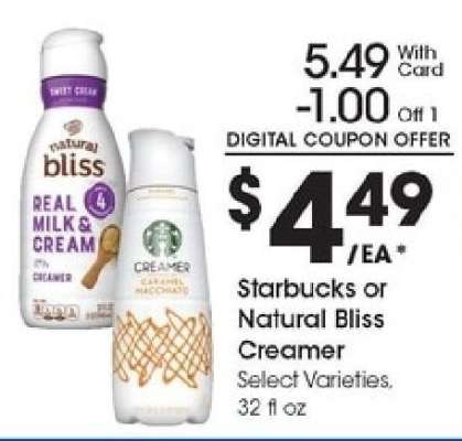 Starbucks or Natural Bliss Creamer