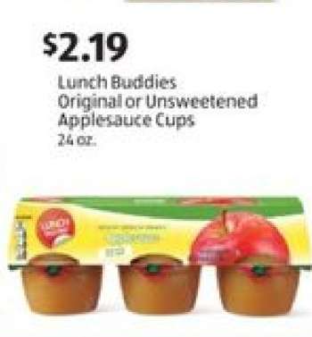 Lunch Buddies Applesauce Cups