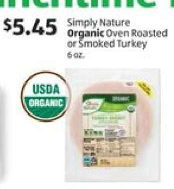 Simply Nature Organic Oven-Roasted or Smoked Turkey