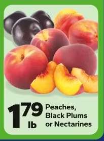 Peaches, Black Plums or Nectarines