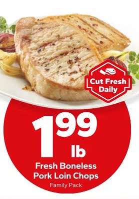Fresh Boneless Pork Loin Chops