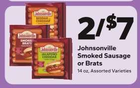 Johnsonville Smoked Sausage or Brats