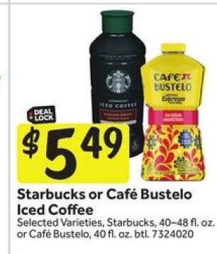 Starbucks or Cafe Bustelo Iced Coffee