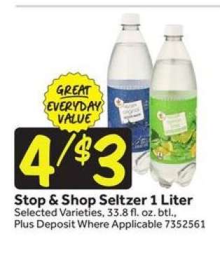 Stop & Shop Seltzer 1 Liter