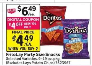 FritoLay Party Size Snacks
