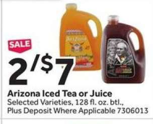 Arizona Iced Tea or Juice