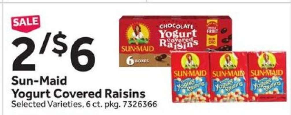 Sun-Maid yogurt covered raisins