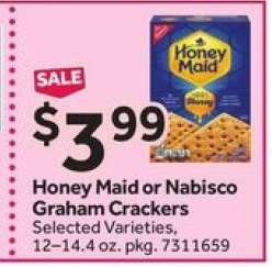 Honey Maid or Nabisco Graham Crackers