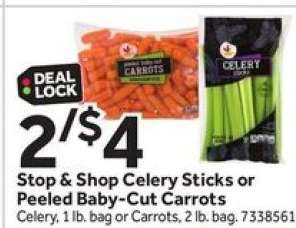 Stop & Shop Celery Sticks or Peeled Baby-Cut Carrots