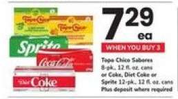 Topo Chico Sabores, Coke, Diet Coke, Sprite