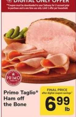 Primo Taglio Ham off the Bone