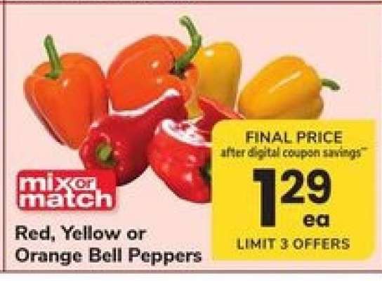 Red, Yellow or Orange Bell Peppers