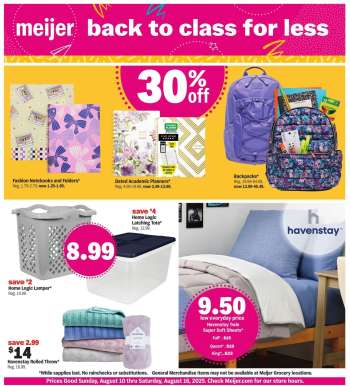 Meijer Flyer - 08/10/2025 - 08/16/2025.