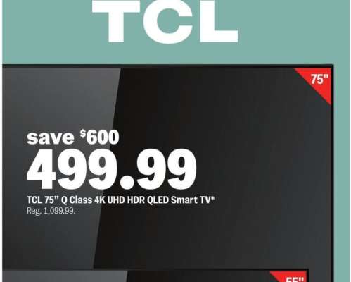 TCL 75” Q Class 4K UHD HDR QLED Smart TV