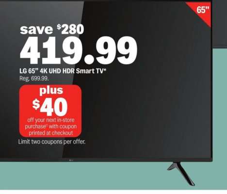 LG 65" 4K UHD HDR Smart TV*