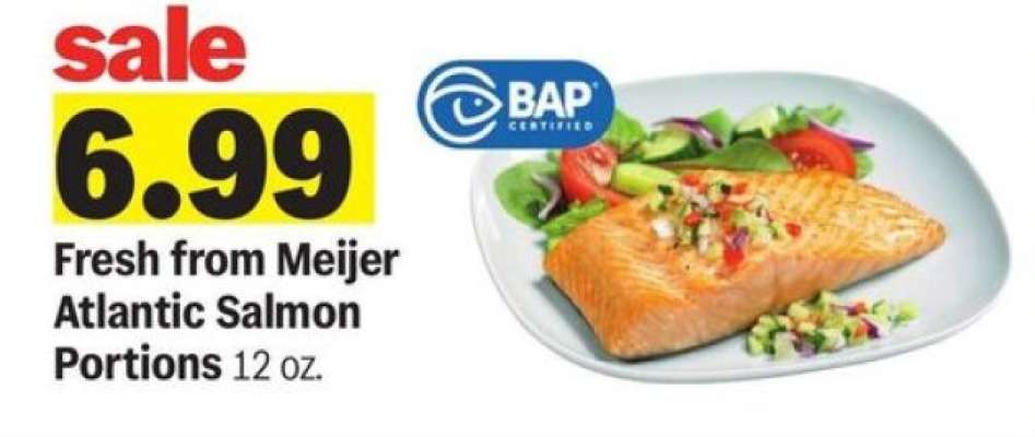 Fresh from Meijer Atlantic Salmon Portions
