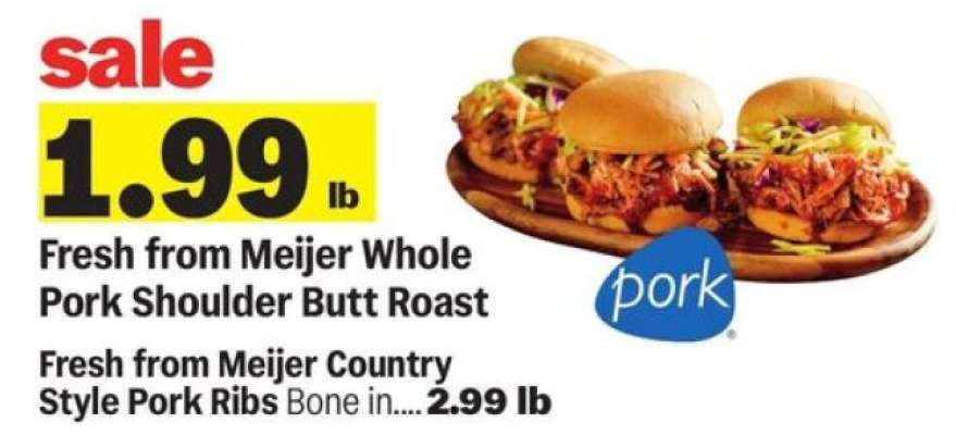 Fresh from Meijer Whole Pork Shoulder Butt Roast