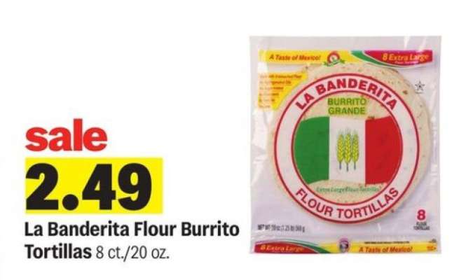La Banderita Flour Burrito Tortillas