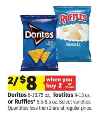 Doritos, Tostitos or Ruffles