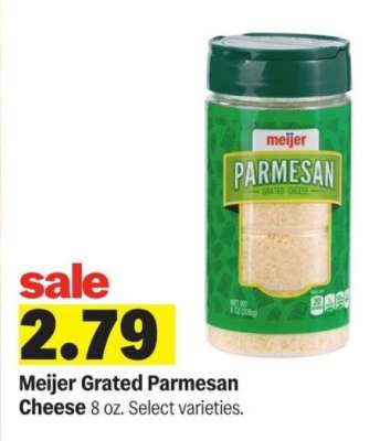 Meijer Grated Parmesan cheese