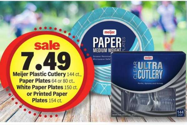 Meijer Plastic Cutlery, Paper Plates, White Paper Plates, Printed Paper Plates