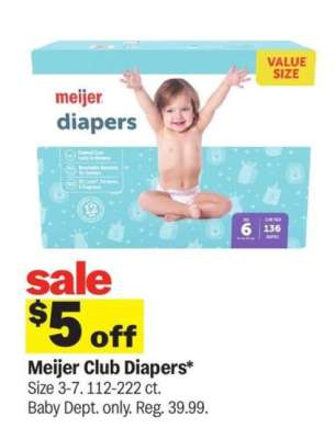Meijer Club Diapers