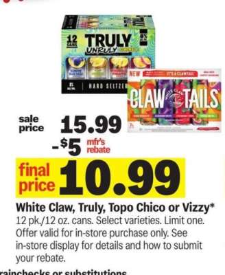 White Claw, Truly, Topo Chico or Vizzy