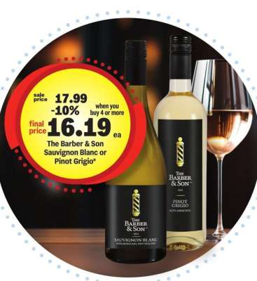 The Barber & Son Sauvignon Blanc or Pinot Grigio