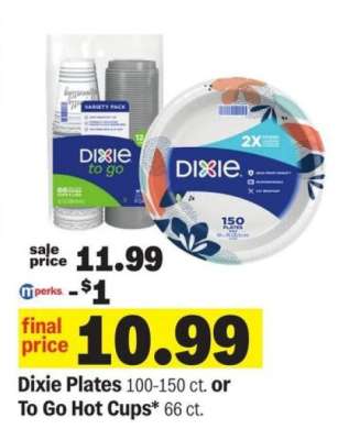 Dixie Plates or To Go Hot Cups
